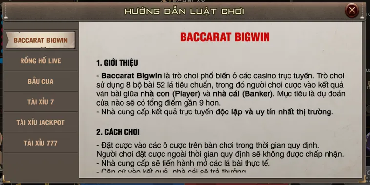 Baccarat BigWin Livestream Tại B52 Club Sảnh Đấu Bài Cào Đẳng Cấp Thượng Lưu