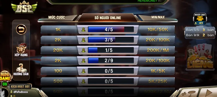 Trải Nghiệm Sảnh Game Liêng Tại B52 Club Với Tỷ Lệ Thắng Lớn Mỗi Ngày