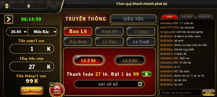 Lô Đề 1 Ăn 99 Tại B52 Club Sân Chơi Xổ Số Hiện Đại Tốc Độ Cao