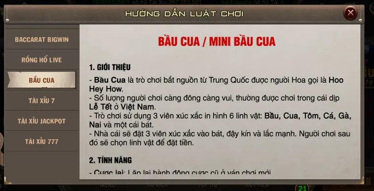 Chinh Phục Thế Giới May Mắn Cùng Minigame Mini Bầu Cua Tại B52 Club Đẳng Cấp