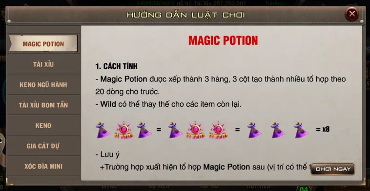 Chinh Phục Siêu Phẩm Minigame Magic Potion Tại B52 Club Với Thưởng Lớn