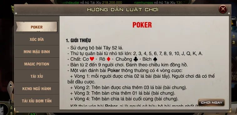 Trải Nghiệm Poker Tại B52 Club Với Cơ Hội Thắng Cược Cực Cao Mỗi Ngày