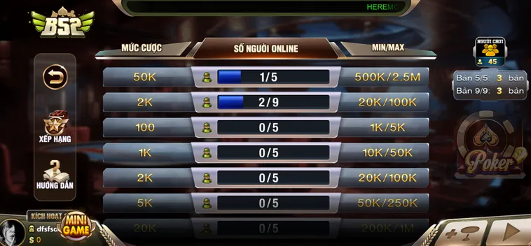 Trải Nghiệm Poker Tại B52 Club Với Cơ Hội Thắng Cược Cực Cao Mỗi Ngày