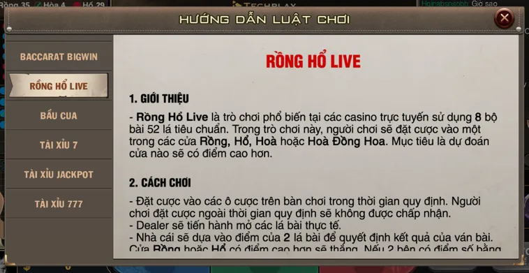 Rồng Hổ BigWin Livestream Tại B52 Club Đấu Trường Giải Trí Đỉnh Cao Nhất