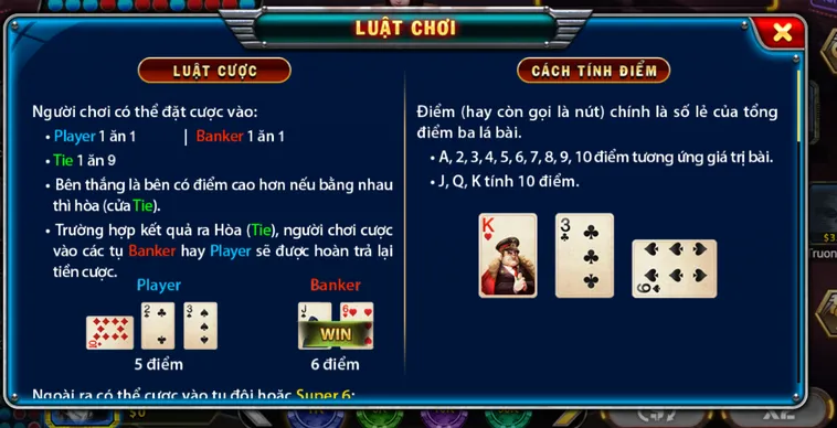 Chinh Phục Đỉnh Cao Game Super Baccarat 6 Tại B52 Club Với Thắng Lợi Lớn